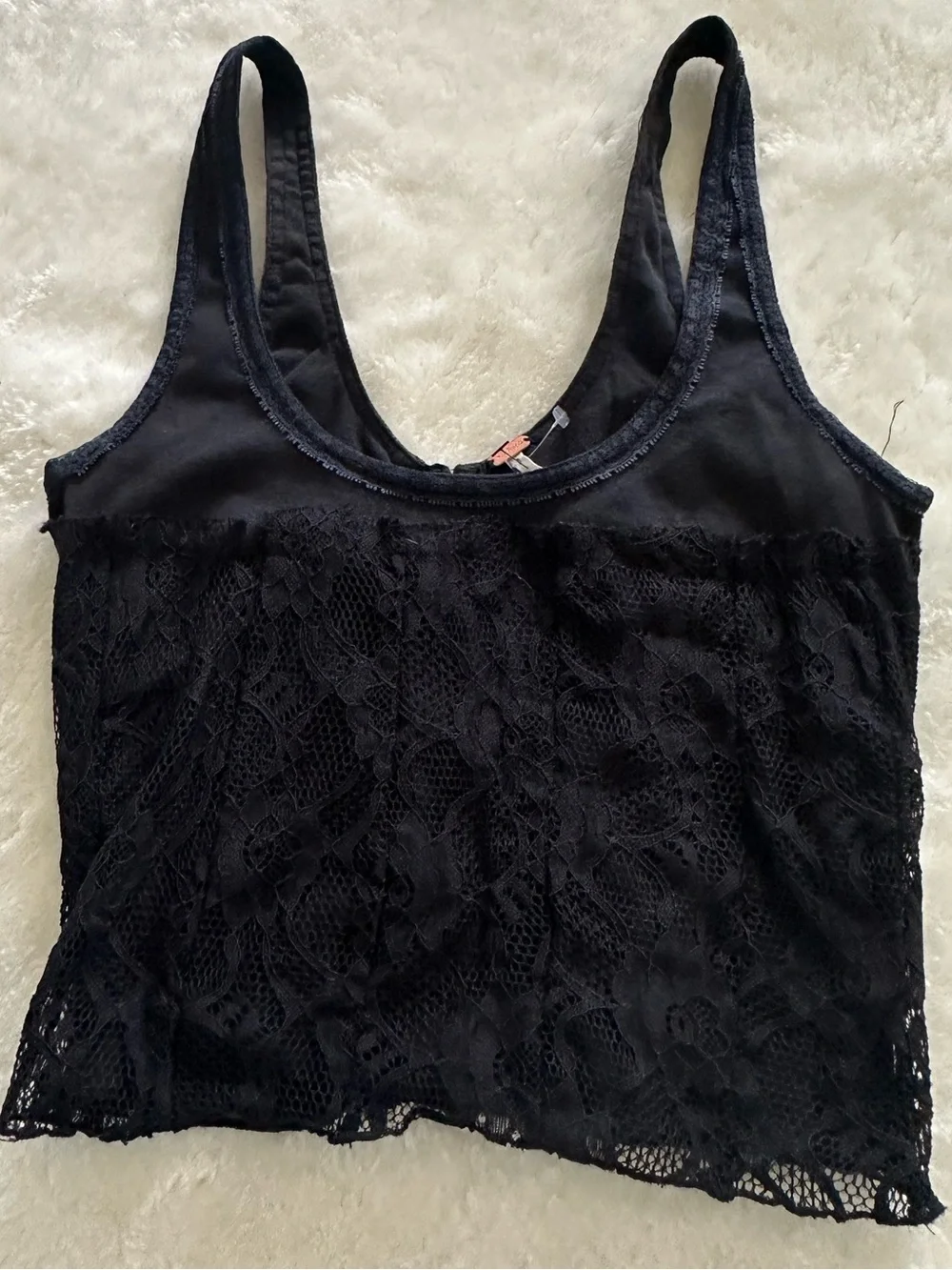 Free People Cosette Corset Reversible Lace
Overlay Cropped Tank Top - Picture 5 of 7